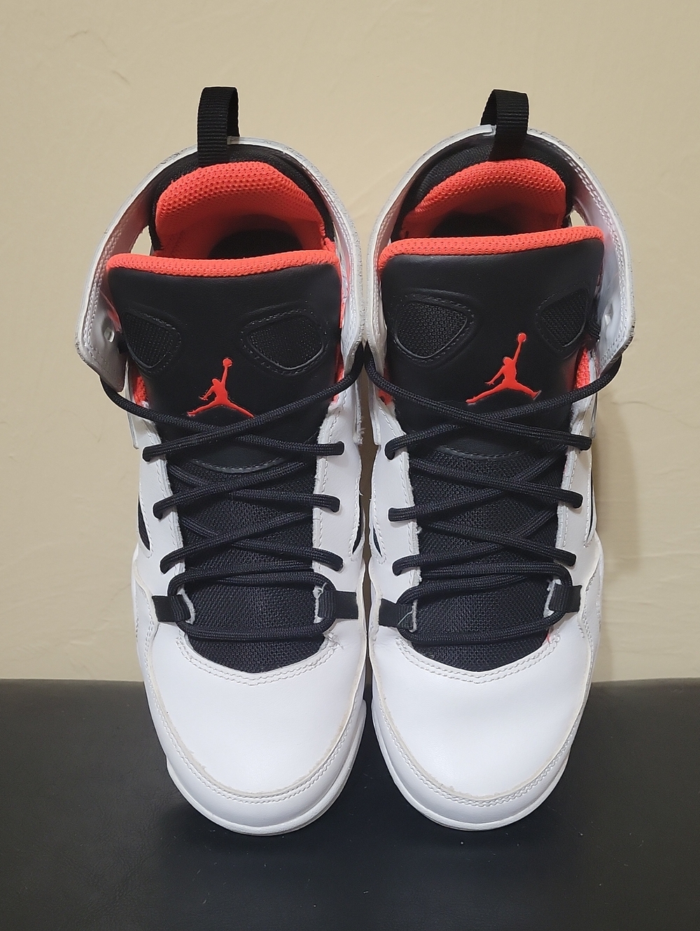 Air Jordan Flight Club 91 White Infrared Hi Top Basketball Sneakers - Picture 3 of 8